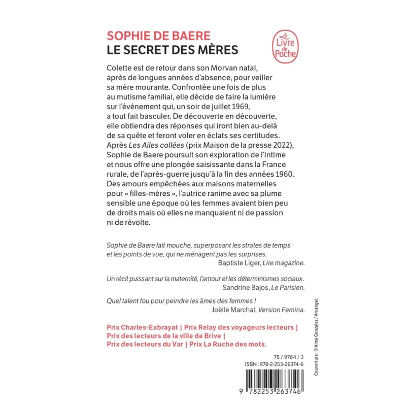 Le Secret des mères - Sophie de Baere - Le Livre de Poche - Poche - ravate.com librairie reunion