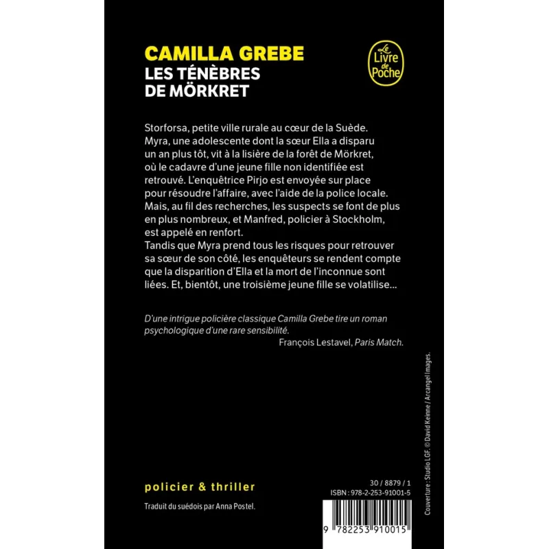 Les Ténèbres de Morkret - Camilla Grebe - Le Livre de Poche - Poche - ravate.com librairie reunion