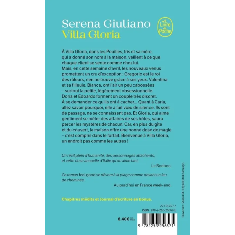Villa Gloria - Serena Giuliano - Le Livre de Poche - Poche - ravate.com librairie reunion