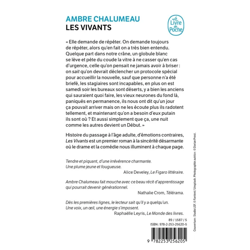 Les Vivants - Ambre Chalumeau - Le Livre de Poche - Poche - ravate.com librairie reunion