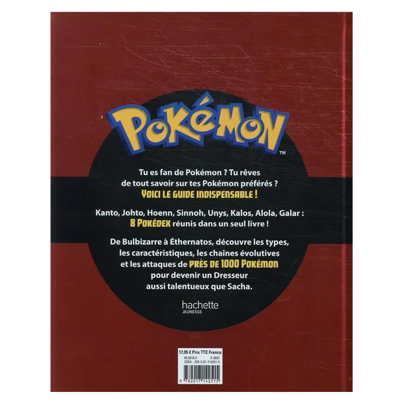 Pokémon : pokédex : de Kanto à Galar - Collectif - Hachette Jeunesse - Grand format - ravate.com librairie reunion