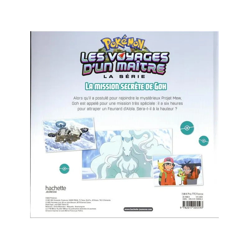 Pokémon - les voyages Tome 11 : la mission secrète de Goh ! - Collectif - Hachette Jeunesse - Grand format - ravate.com...