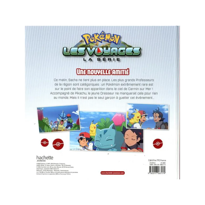 Pokémon - les voyages : une nouvelle amitié - Collectif - Hachette Jeunesse - Grand format - ravate.com librairie reunion