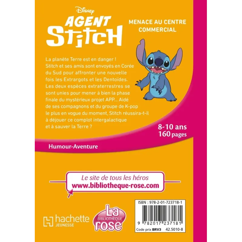 Agent Stitch Tome 3 : Menace au centre commercial - Disney - Hachette Jeunesse - Poche - ravate.com librairie reunion