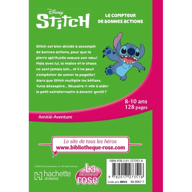 Stitch Tome 2 : Le compteur de bonnes actions - Disney - Hachette Jeunesse - Poche - ravate.com librairie reunion