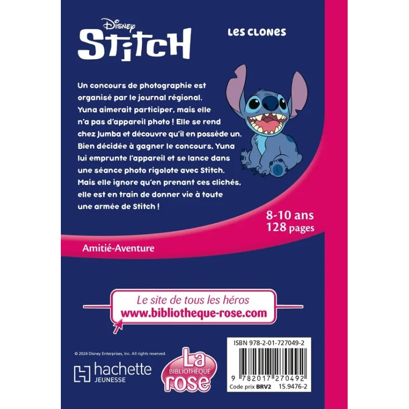 Stitch Tome 8 : Les clones - Disney - Hachette Jeunesse - Poche - ravate.com librairie reunion