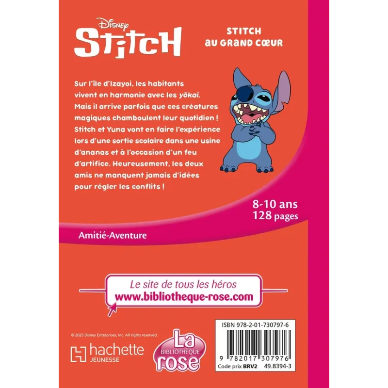 Stitch Tome 10 : Stitch au grand coeur - Disney - Hachette Jeunesse - Poche - ravate.com librairie reunion