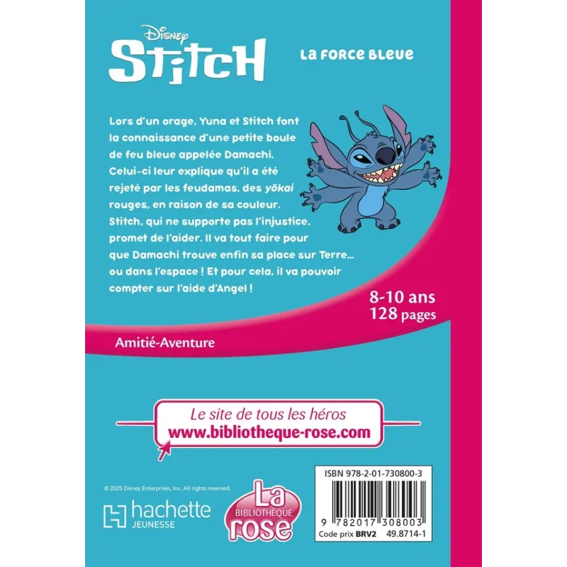 Stitch Tome 11 : La force bleue - Disney - Hachette Jeunesse - Poche - ravate.com librairie reunion