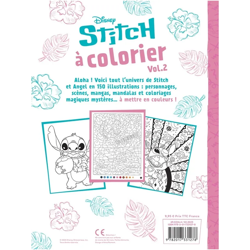 Stitch à colorier Tome 2 - Disney - Disney Hachette - Papeterie / Coloriage - ravate.com librairie reunion