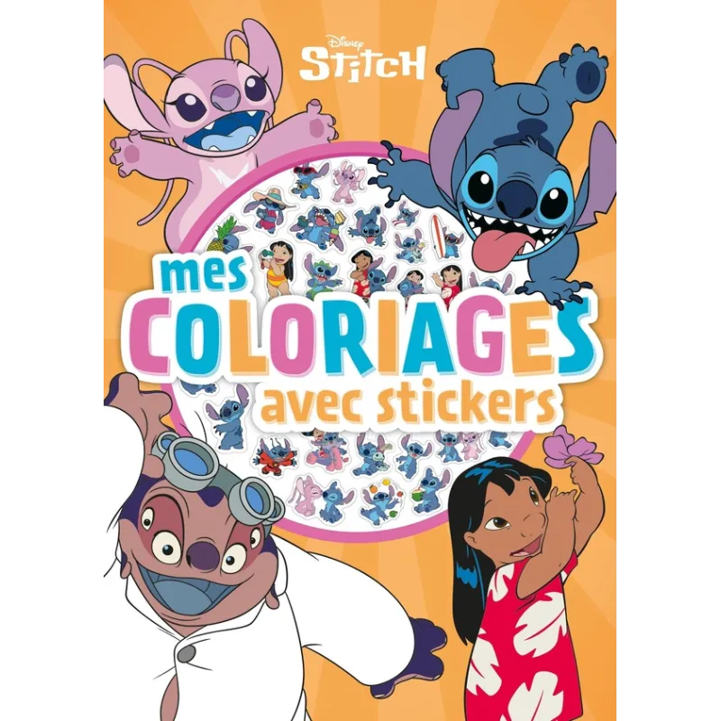 Mes coloriages avec stickers : Stitch - Disney - Disney Hachette - Papeterie / Coloriage - ravate.com librairie reunion