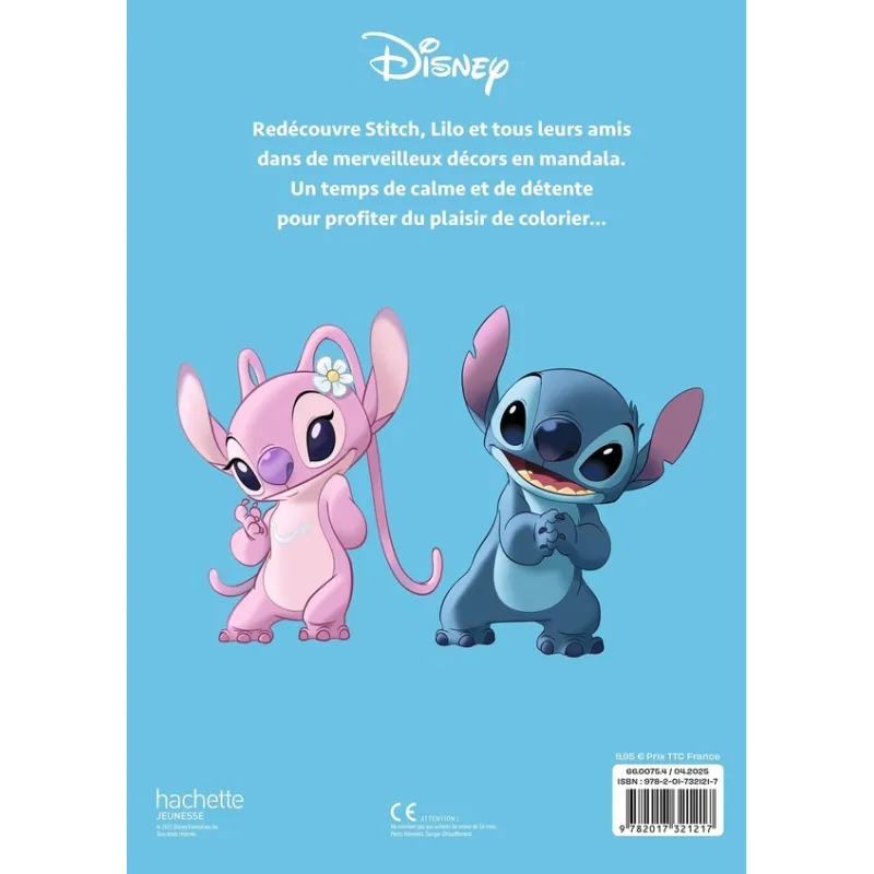 Atelier de coloriages teens : 40 scènes mandala Stitch - Disney - Disney Hachette - Papeterie / Coloriage - ravate.com...