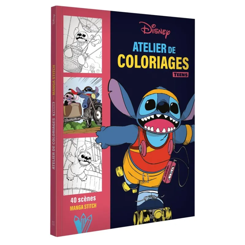 Atelier de coloriages teens : 40 scènes manga Stitch - Disney - Disney Hachette - Papeterie / Coloriage - ravate.com...