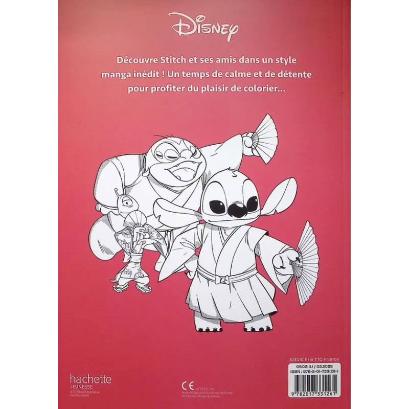 Atelier de coloriages teens : 40 scènes manga Stitch - Disney - Disney Hachette - Papeterie / Coloriage - ravate.com...