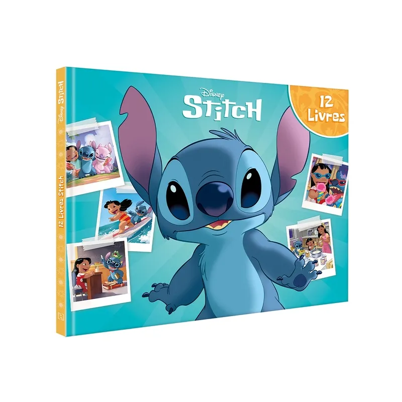 Stitch : Les 12 livres de ton héros - Disney - Disney Hachette - Grand format - ravate.com librairie reunion