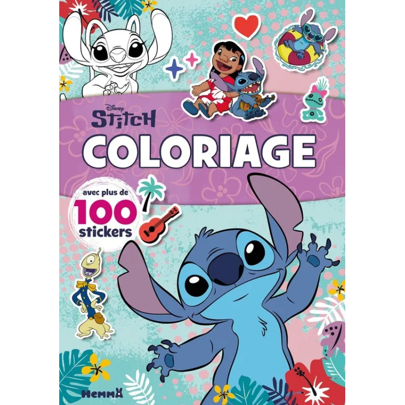 Coloriage avec stickers : Stitch - Disney - Hemma - Papeterie / Coloriage - ravate.com librairie reunion