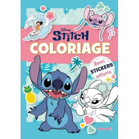 Coloriage avec stickers : Disney Stitch