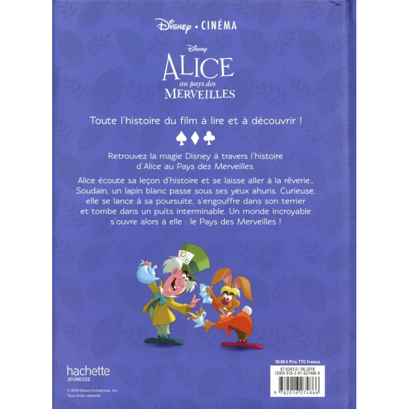 Alice au Pays des Merveilles - Disney - Disney Hachette - Grand format - ravate.com librairie reunion