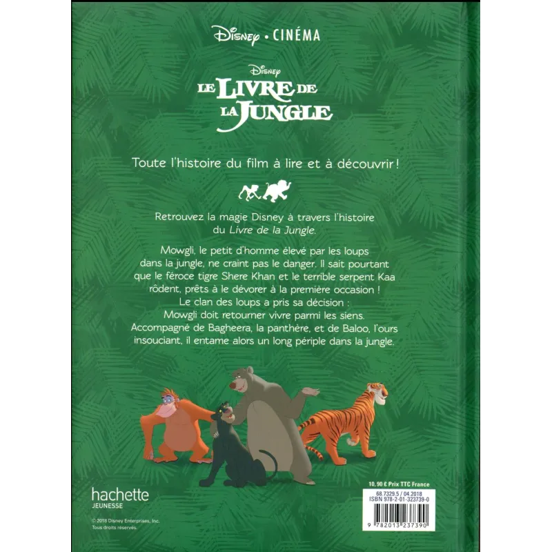 Le livre de la jungle - Disney - Disney Hachette - Grand format - ravate.com librairie reunion