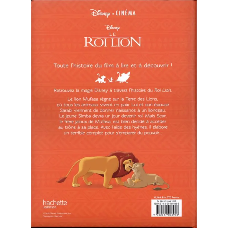 Le Roi Lion - Disney - Disney Hachette - Grand format - ravate.com librairie reunion