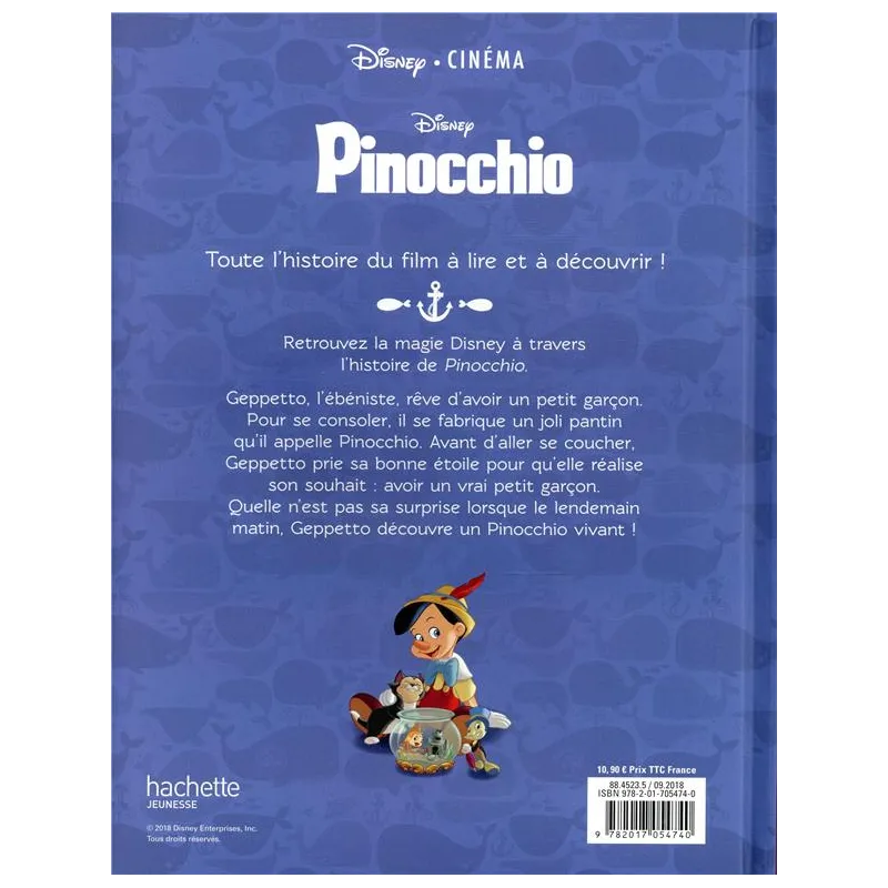 Pinocchio - Disney - Disney Hachette - Grand format - ravate.com librairie reunion