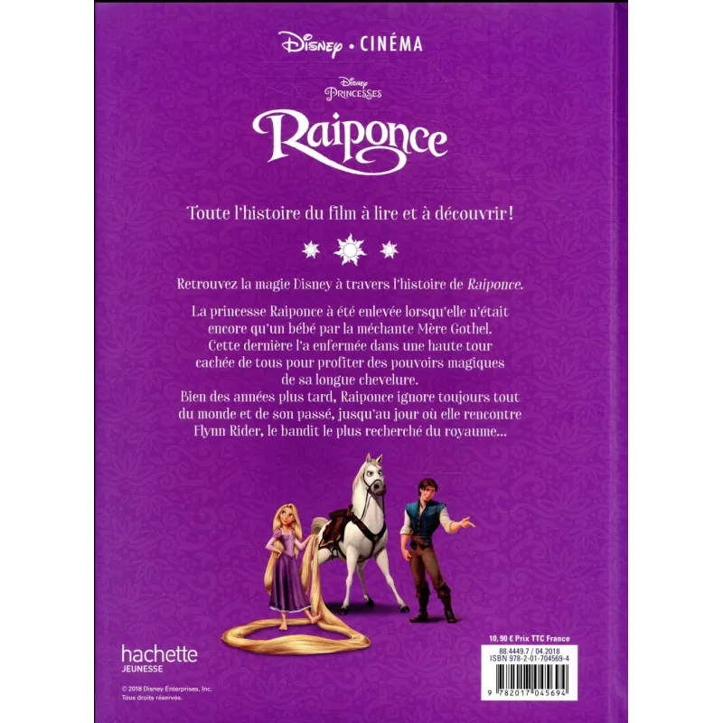 Raiponce - Disney - Disney Hachette - Grand format - ravate.com librairie reunion