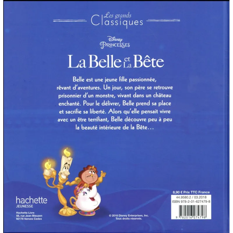 La Belle et la Bête - Disney - Disney Hachette - Grand format - ravate.com librairie reunion