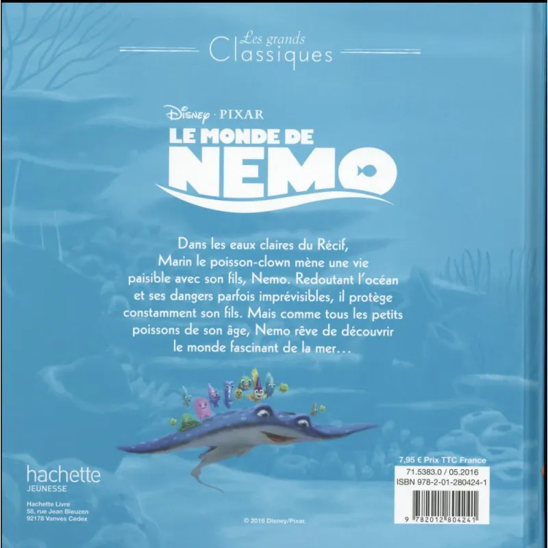 Le monde de Némo - Disney - Disney Hachette - Grand format - ravate.com librairie reunion