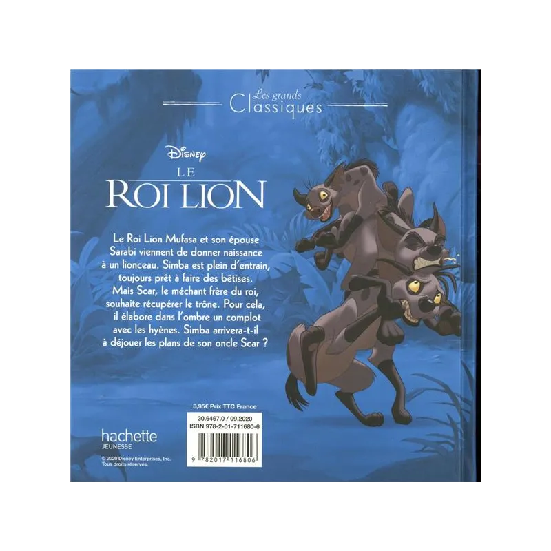Le Roi Lion - Disney - Disney Hachette - Grand format - ravate.com librairie reunion