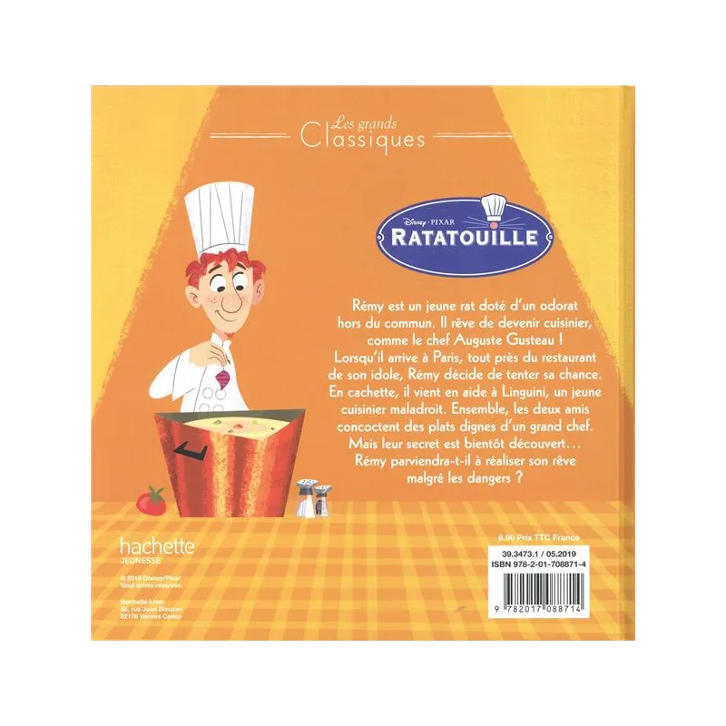 Ratatouille - Disney - Disney Hachette - Grand format - ravate.com librairie reunion