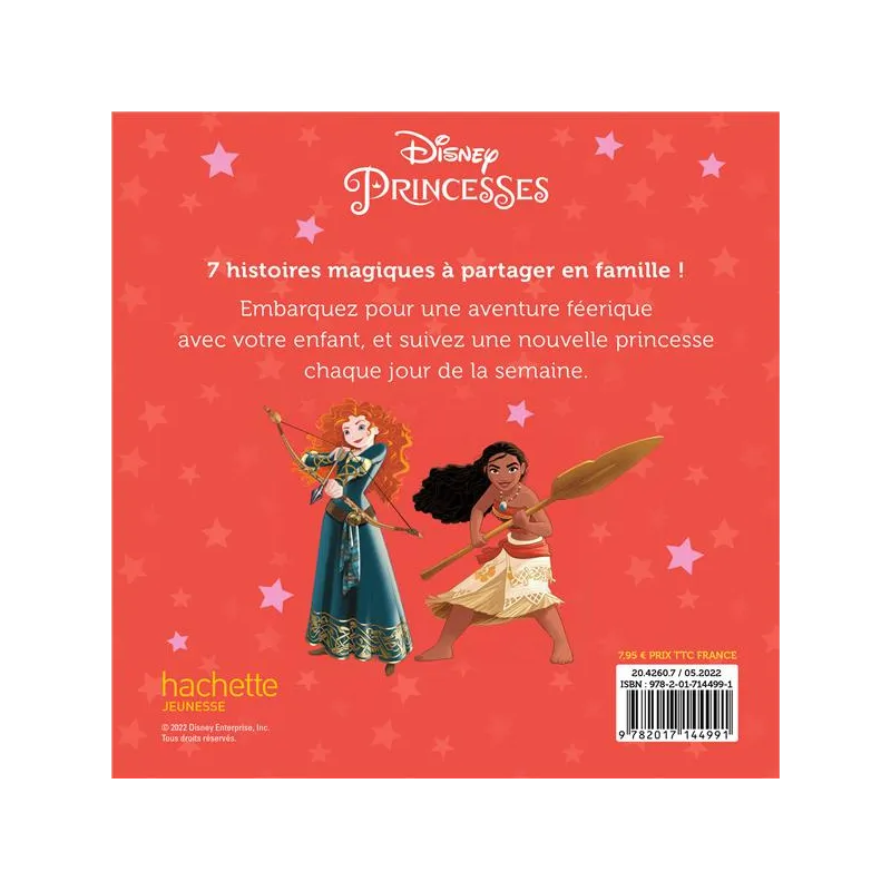 7 histoires pour la semaine : Disney Princesses - Disney - Disney Hachette - Grand format - ravate.com librairie reunion