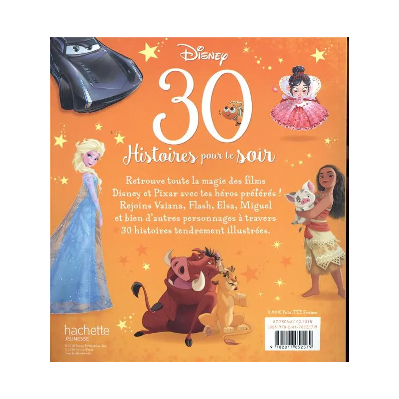 30 histoires pour le soir - Disney - Disney Hachette - Grand format - ravate.com librairie reunion