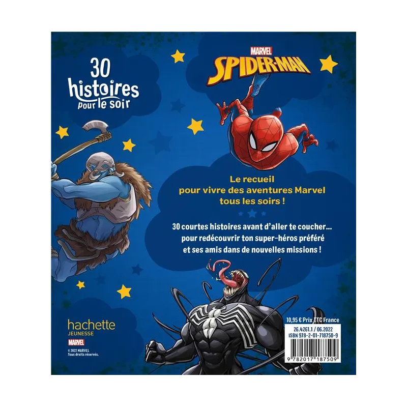 30 histoires pour le soir : Spider-Man : héros contre vilains - Marvel - Disney Hachette - Grand format - ravate.com...