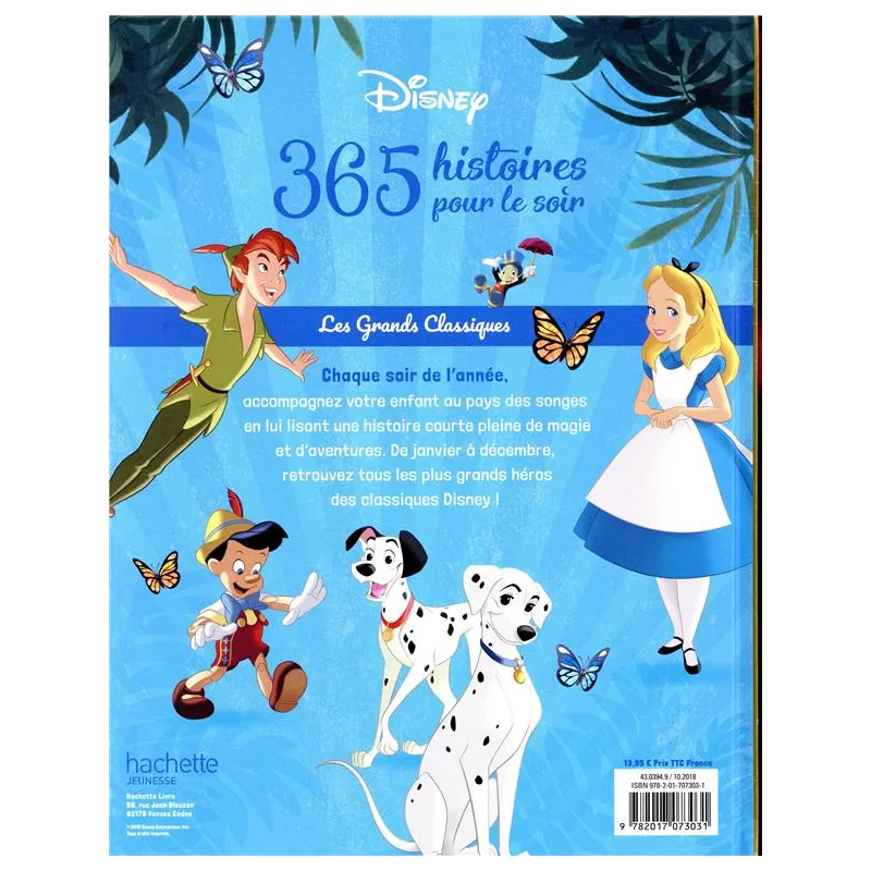 365 histoires pour le soir : les grands classiques - Disney - Disney Hachette - Grand format - ravate.com librairie reunion