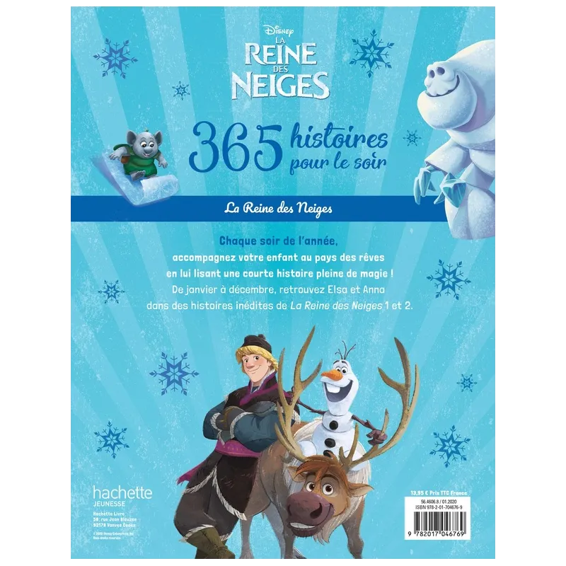365 histoires pour le soir : La Reine des Neiges : 365 histoires pour le soir - Disney - Disney Hachette - Grand format -...