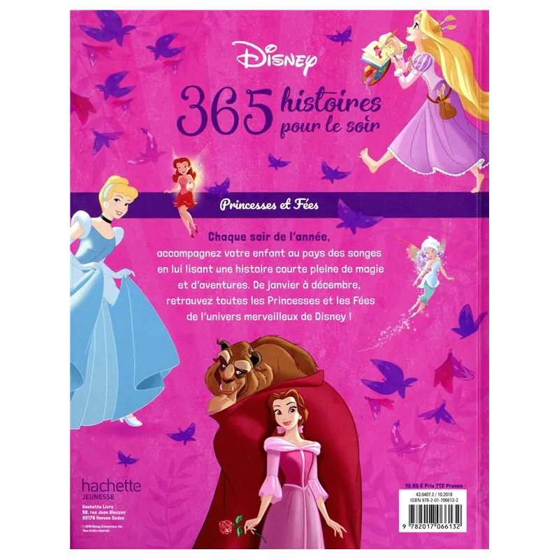 365 histoires pour le soir : princesses et fées - Disney - Disney Hachette - Grand format - ravate.com librairie reunion