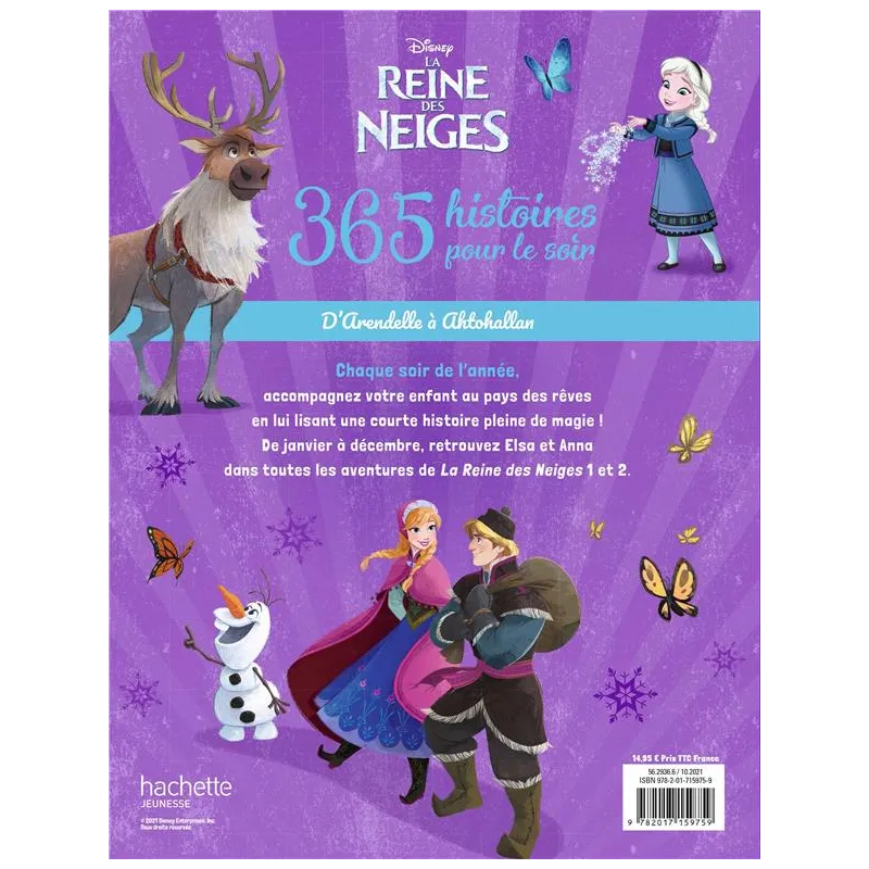365 histoires pour le soir : La Reine des Neiges : 365 histoires pour le soir ; d - ravate.com librairie reunion