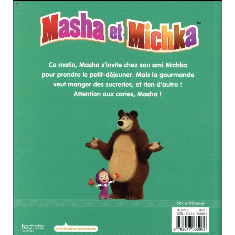 Masha et Michka : Masha est trop gourmande - Collectif - Hachette Jeunesse - Grand format - ravate.com librairie reunion