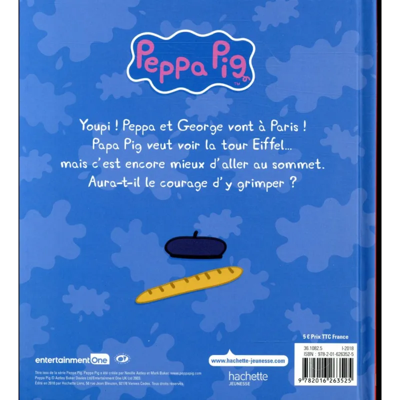 Peppa Pig : Peppa va à Paris - Collectif - Hachette Jeunesse - Grand format - ravate.com librairie reunion