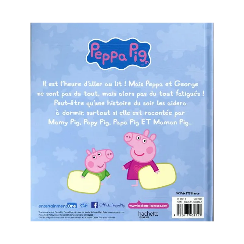 Peppa Pig : bonne nuit Peppa - Collectif - Hachette Jeunesse - Grand format - ravate.com librairie reunion