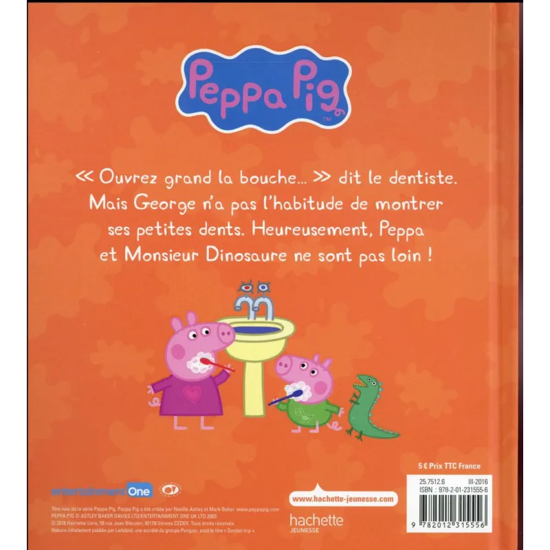 Peppa Pig : Peppa va chez le dentiste - Collectif - Hachette Jeunesse - Grand format - ravate.com librairie reunion