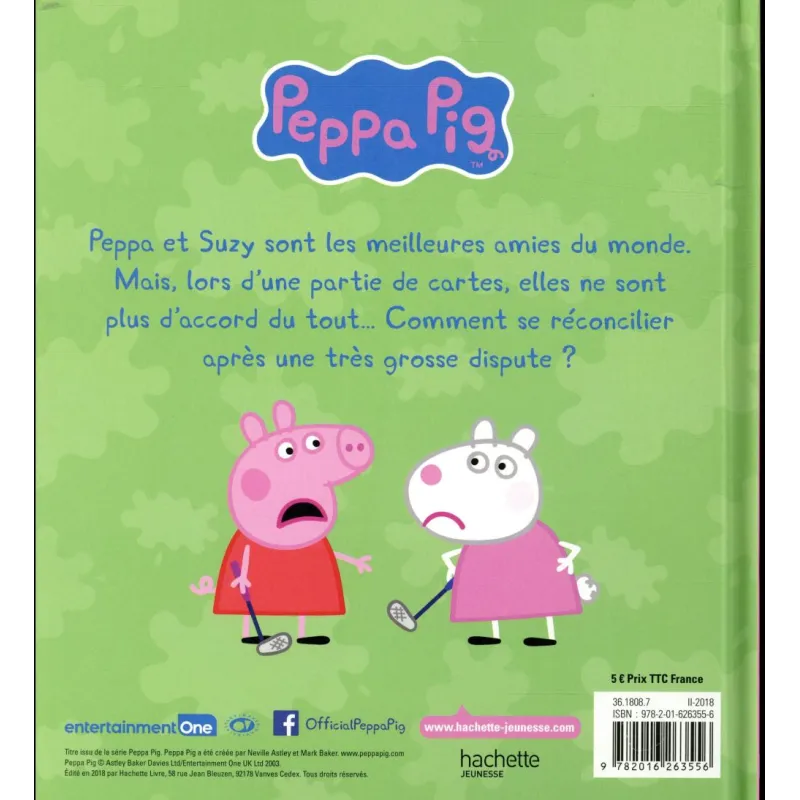 Peppa Pig : Peppa se dispute avec Suzy - Collectif - Hachette Jeunesse - Grand format - ravate.com librairie reunion