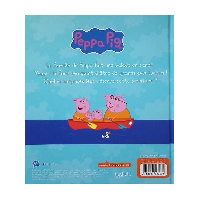 Peppa Pig : Peppa fait du canoë - Collectif - Hachette Jeunesse - Grand format - ravate.com librairie reunion