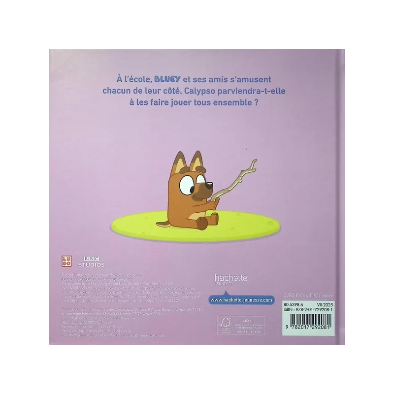 Bluey : Calypso : La maîtresse - Collectif - Hachette Jeunesse - Grand format - ravate.com librairie reunion