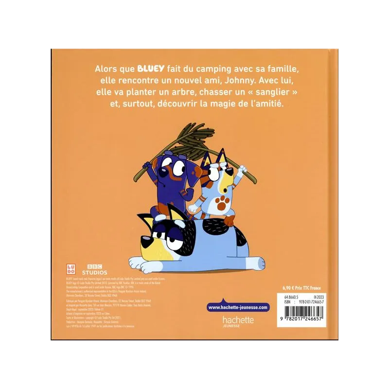Bluey : camping - Collectif - Hachette Jeunesse - Grand format - ravate.com librairie reunion