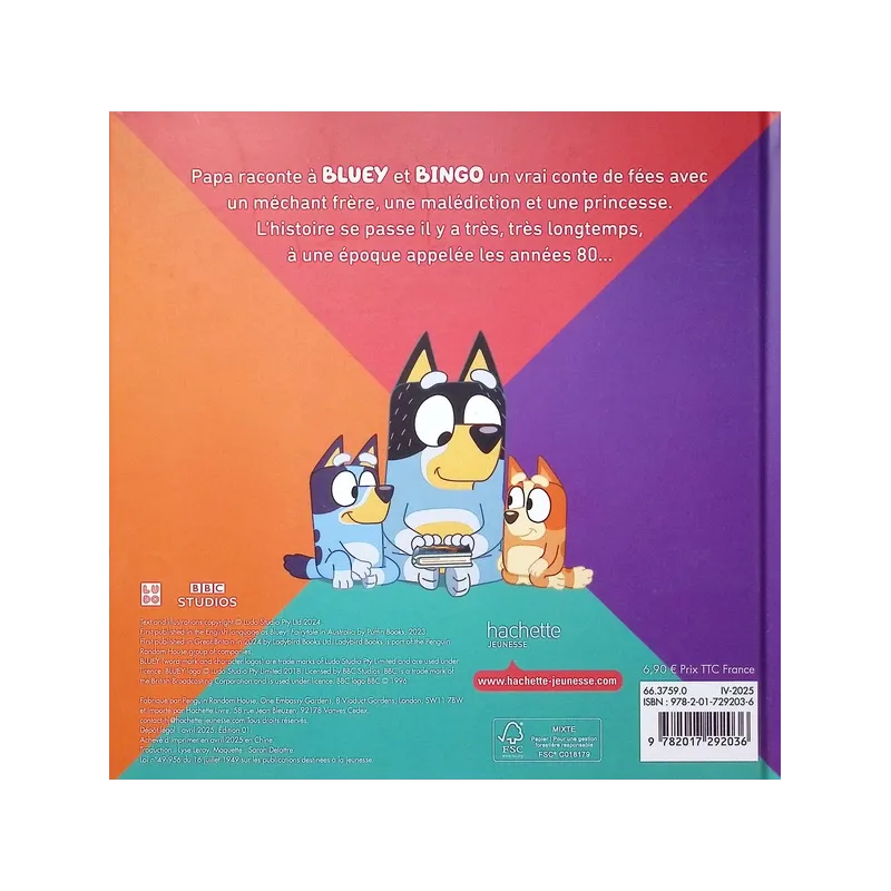 Bluey : Le conte de fées - Collectif - Hachette Jeunesse - Grand format - ravate.com librairie reunion