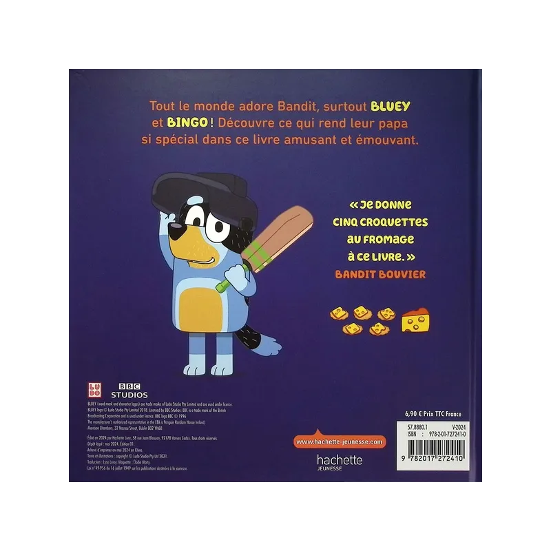 Bluey : Mon papa est super - Collectif - Hachette Jeunesse - Grand format - ravate.com librairie reunion