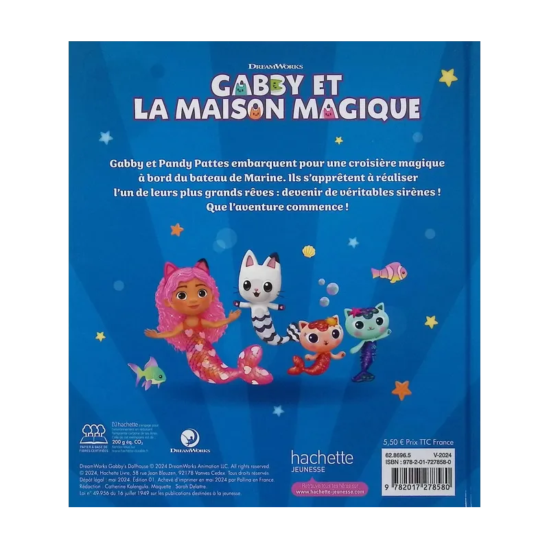 Gabby et la maison magique : La croisière des sirènes - Collectif - Hachette Jeunesse - Grand format - ravate.com librairie...