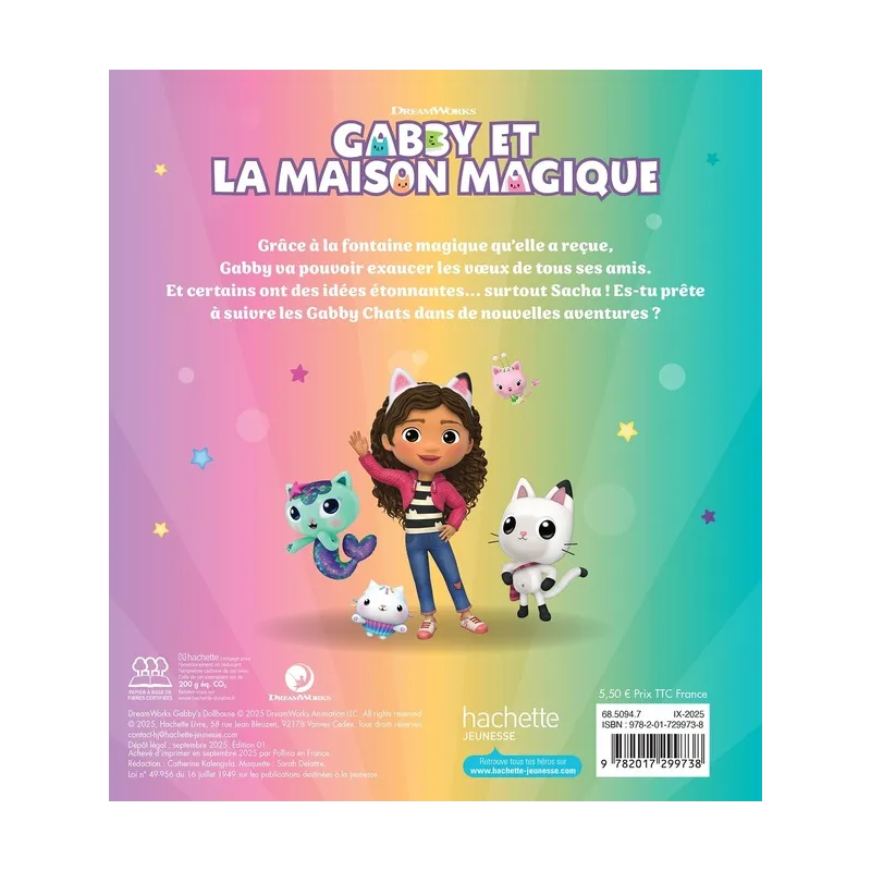 Gabby et la maison magique : La fontaine magique - Collectif - Hachette Jeunesse - Grand format - ravate.com librairie reunion