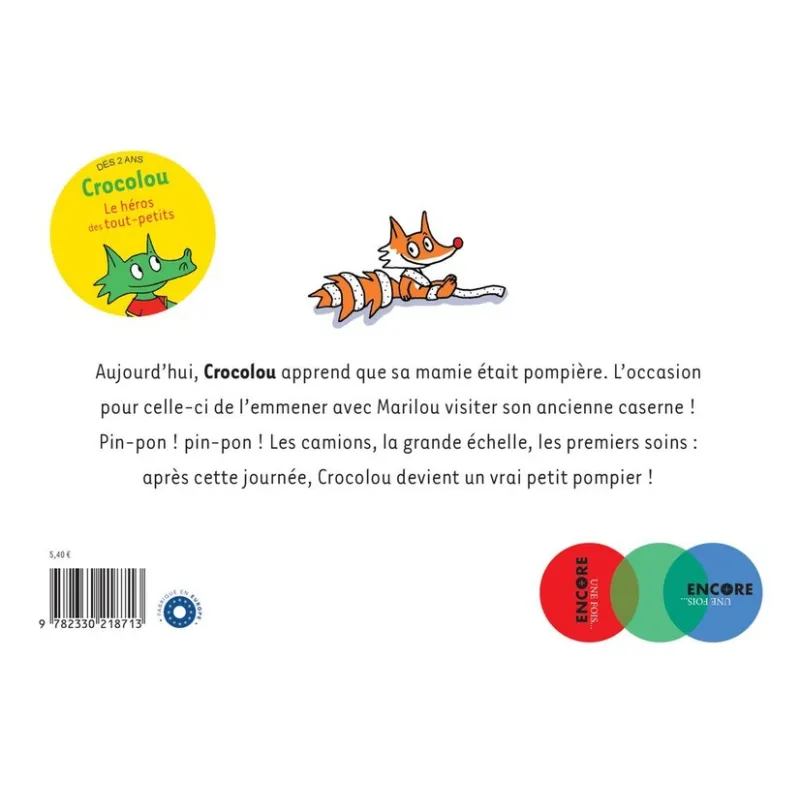 Crocolou chez les pompiers - Ophélie Texier - Actes Sud - Grand format - ravate.com librairie reunion