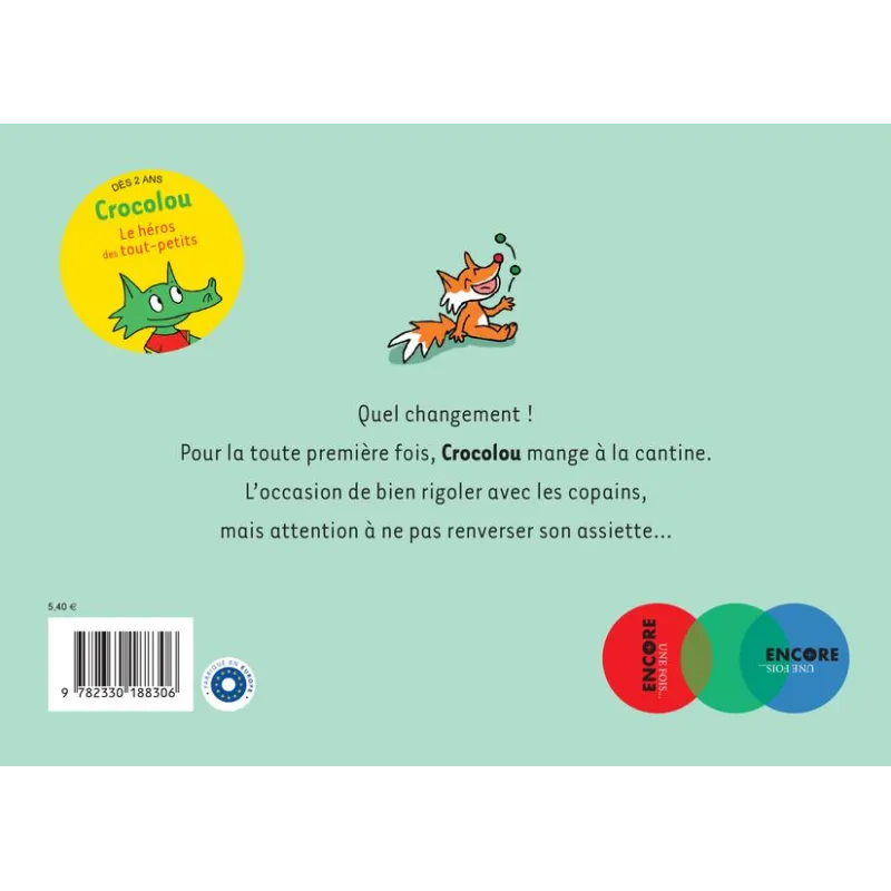 Crocolou mange à la cantine - Ophélie Texier - Actes Sud - Grand format - ravate.com librairie reunion